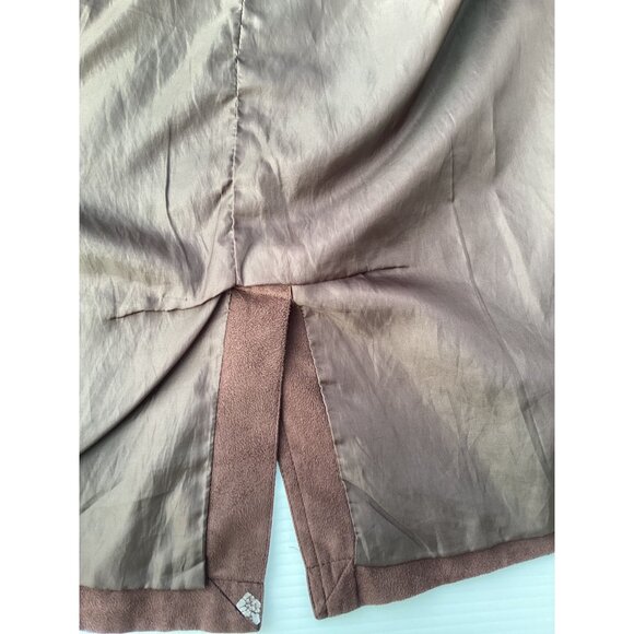 Woman’s Fu Da  New York Brown Button-Up Jacket XL 100% Polyester Casual Coat - Picture 6 of 9